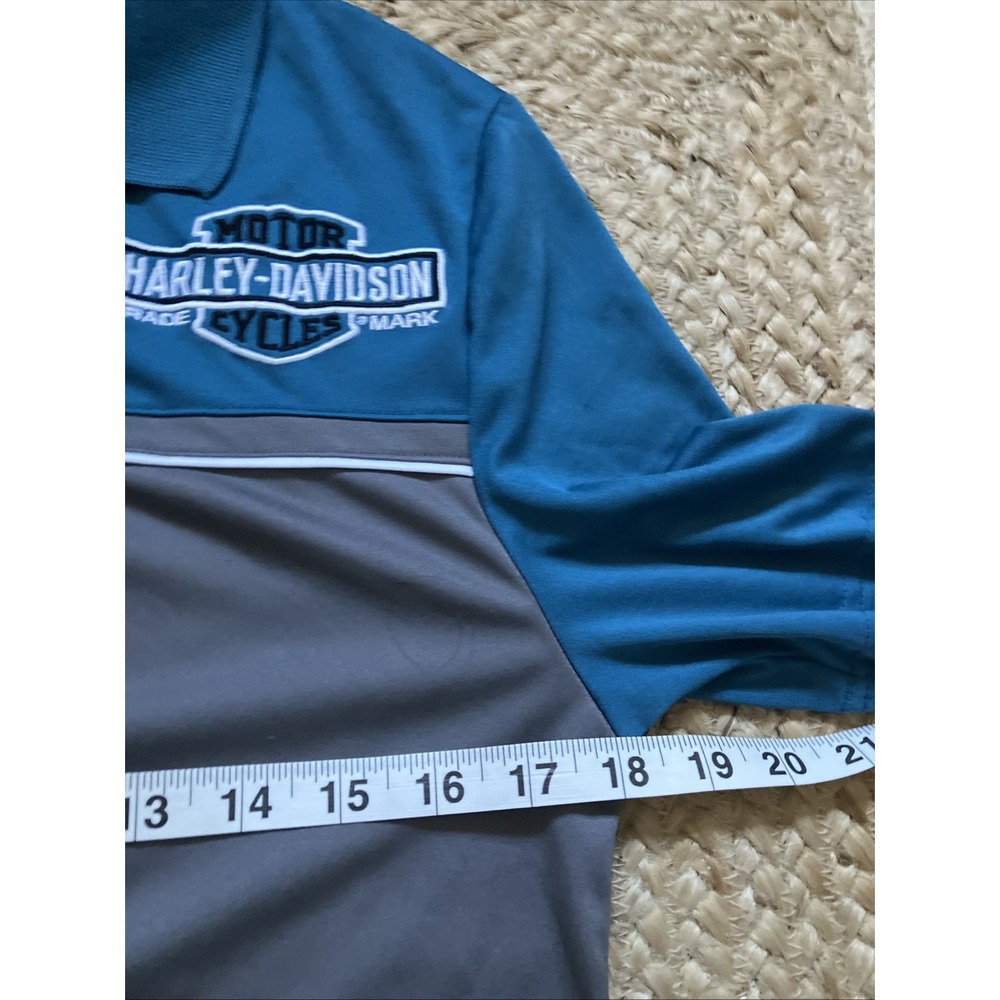 Harley Davidson Route 66 Tulsa Rally Gray Polo Men's Small Motorcycle Bike Shirt - Picture 5 of 9